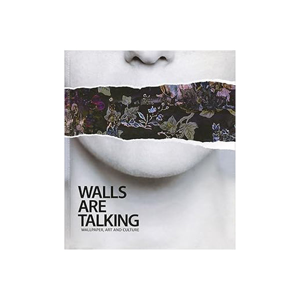 Book cover of 'Walls Are Talking' with floral wallpaper design