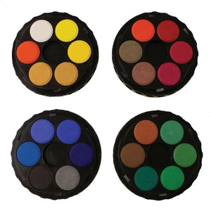 Watercolour disk set options presented in a grid format.