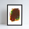 Framed reproduction of abstract work by Michael Beard.