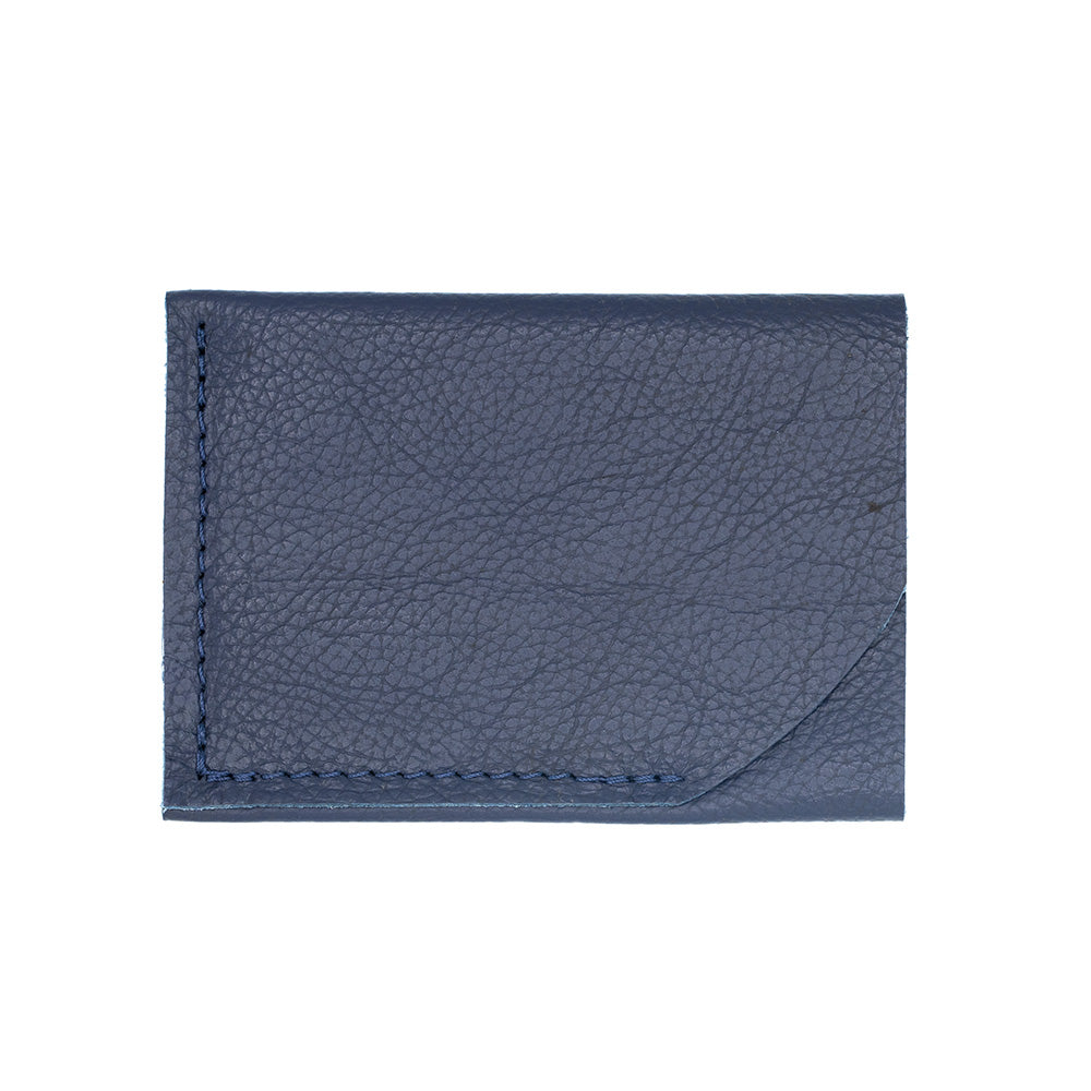 Image of a navy card holder l against a white background