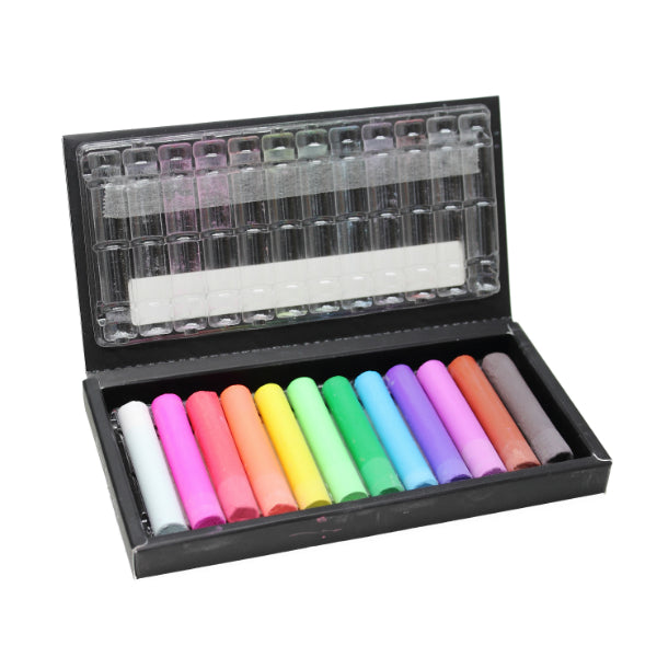 Open box of chalk.