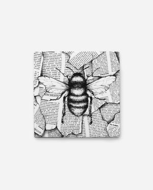 The bee tile on a white background.