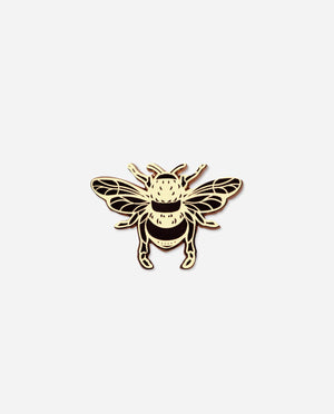 The bee bronze and black coloured bee shaped pin.